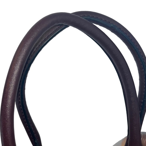 ALDO Oxblood Structured Tote With Faux Snake Detail - Picture 8 of 9